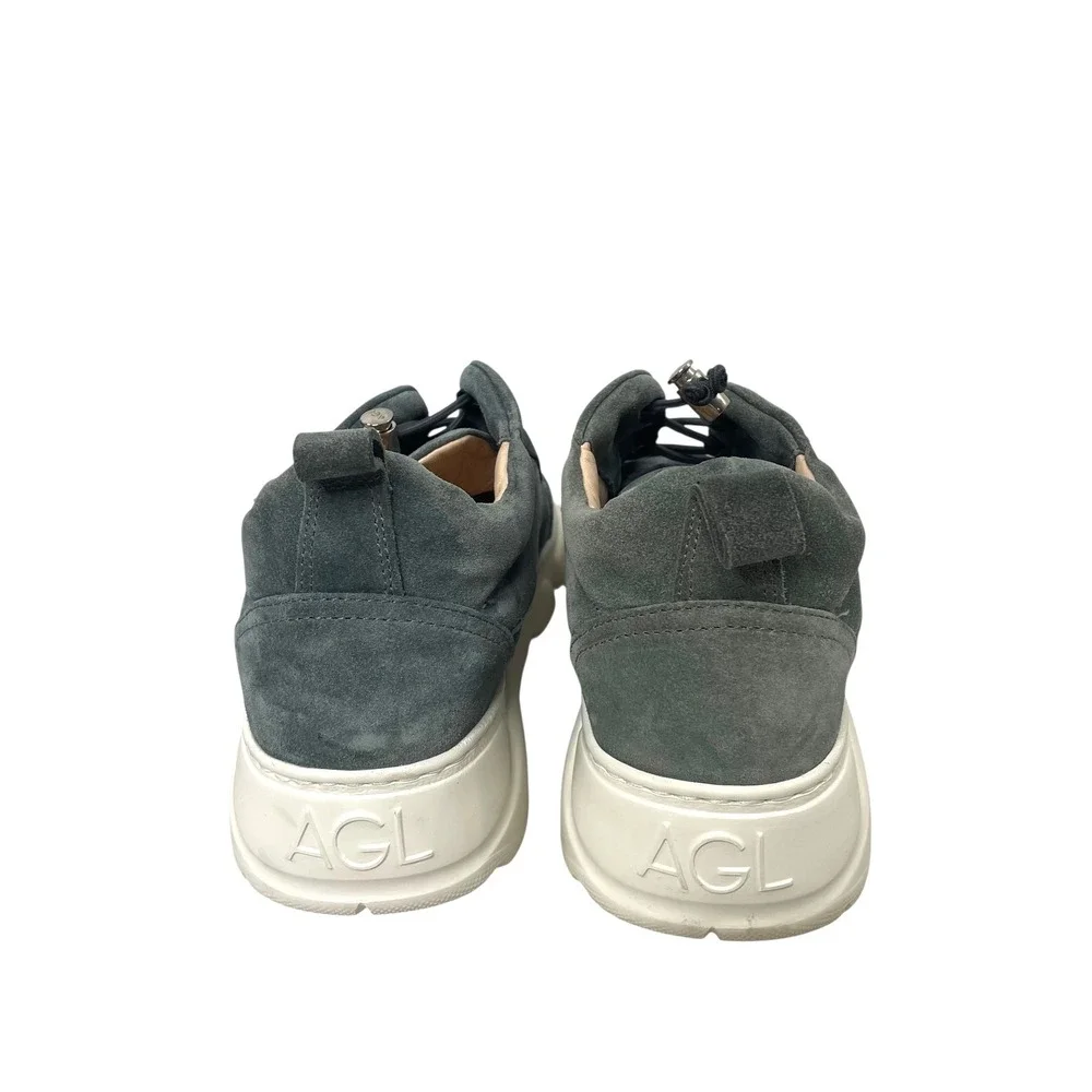 AGL Venus Suede Sneakers Size 37.5 sage green ATTILIO‎ GIUSTI LEOMBRUNI